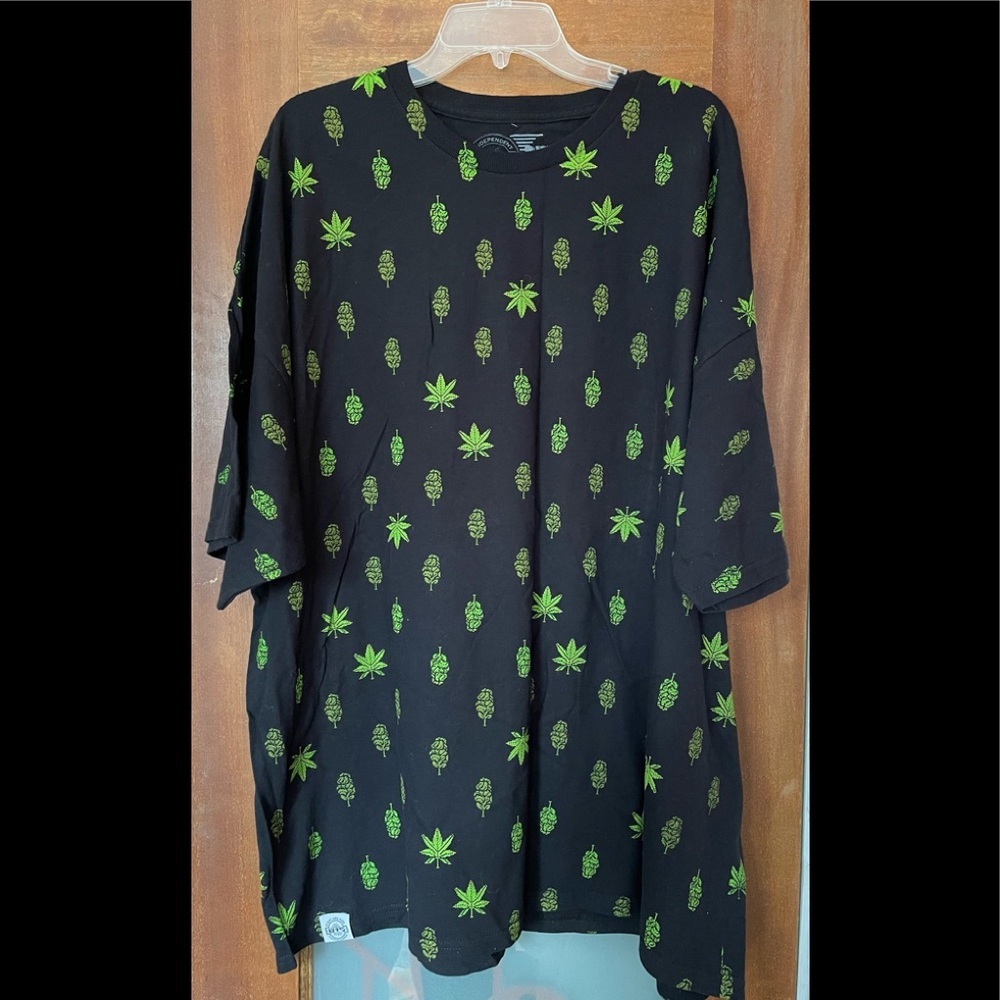 Eight and Nine 8&9 Clothing Co Cannabis Flower/Plant Black Cotton TShirt-3XL